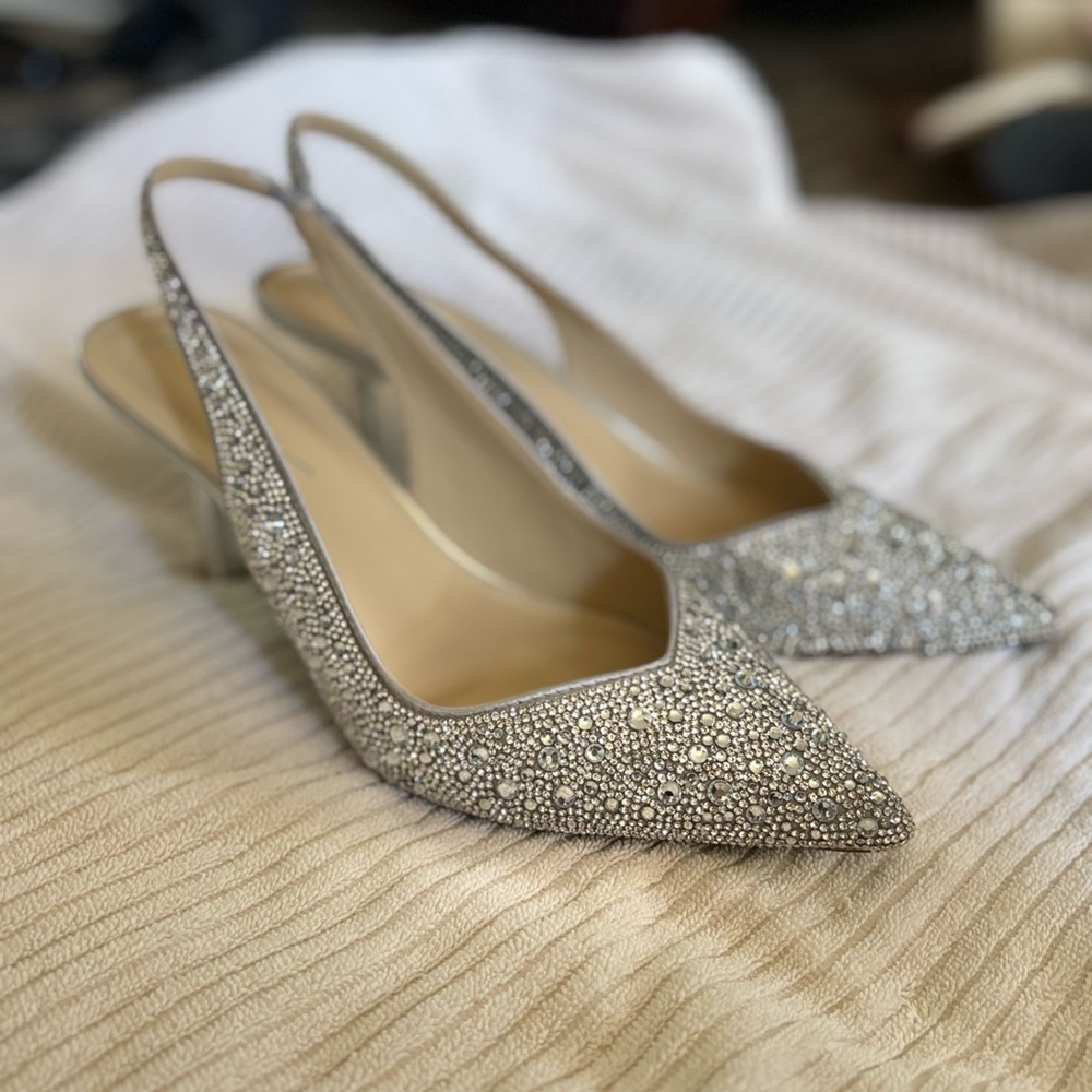 Betsey Johnson Silver Heels.